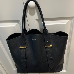 Alexander McQueen black pebble leather tote
